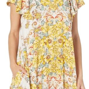 Free People Yara Printed Mini Dress in M
